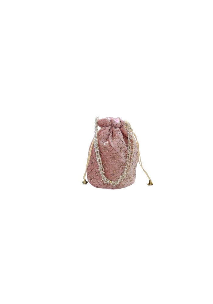 SuneshCreation Ethnic Potli Handbag, Pink, Free Size for Women - Image 2